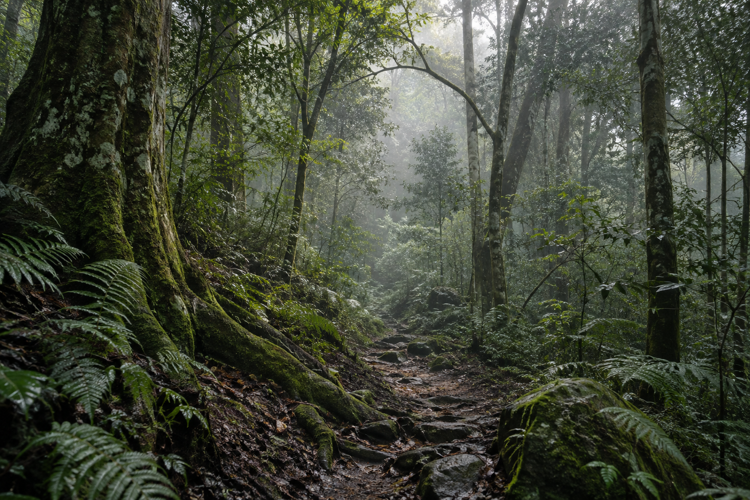 Deep green forest
