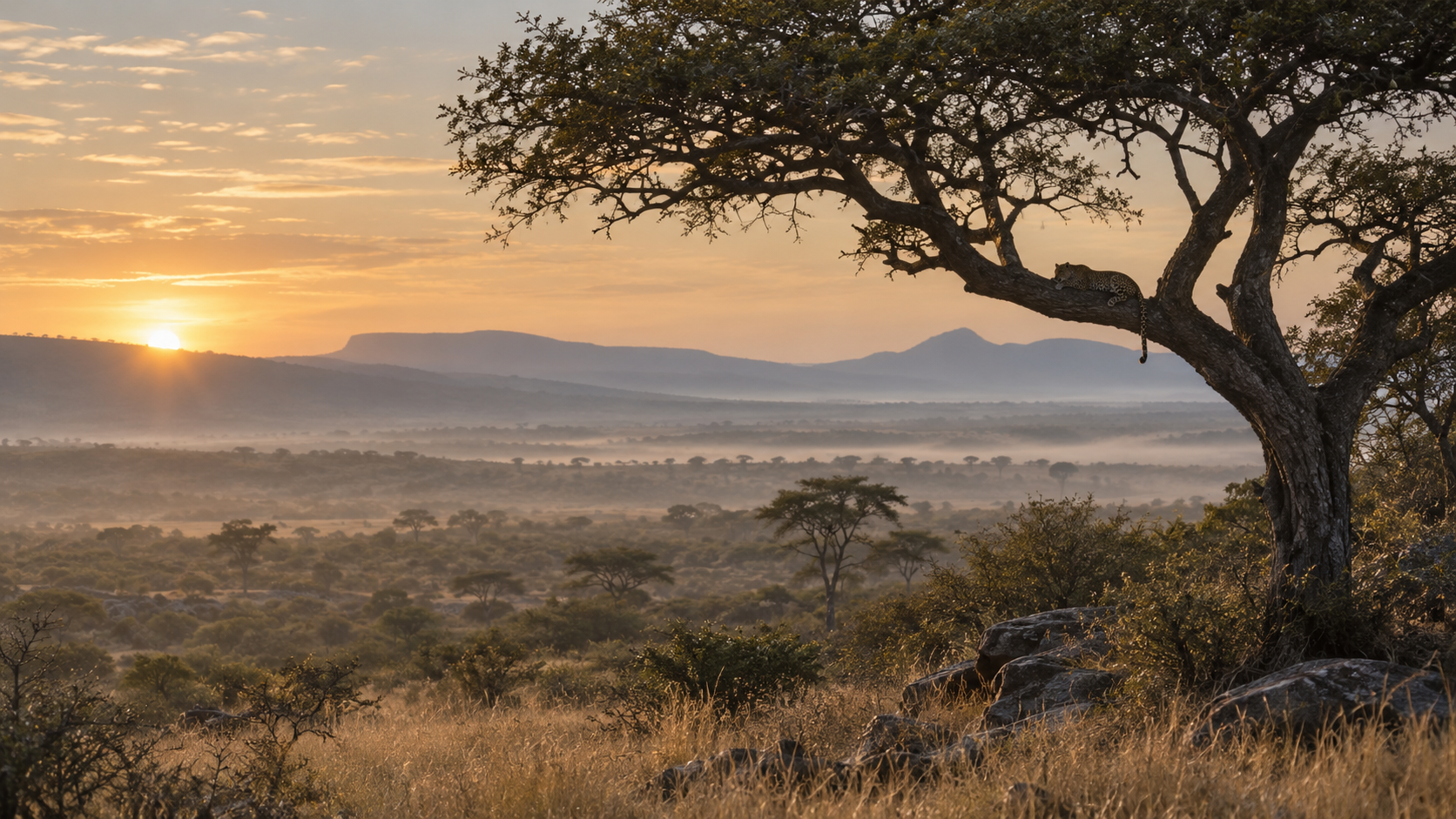 African safari landscape